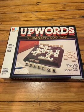 Milton Bradley Upwords 3-Dimensional Word Game - Black & White